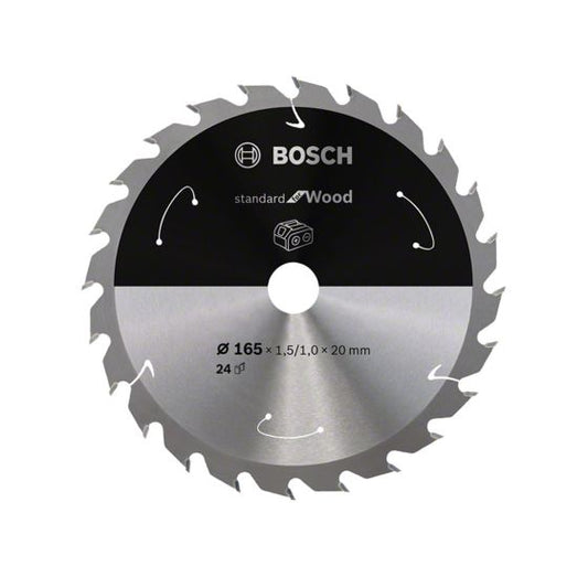 BOSCH STANDARD FOR WOOD CIRCULAR SAW BLADE FOR CORDLESS SAWS 165X1.5/1X20 T24 - MonkeyTools