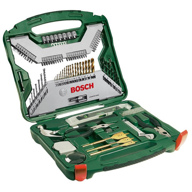 BOSCH TITANIUM 103 PIECE X-LINE DRILL & SCREWDRIVER BIT SET + ACCESSORIES 2607019331 - MonkeyTools