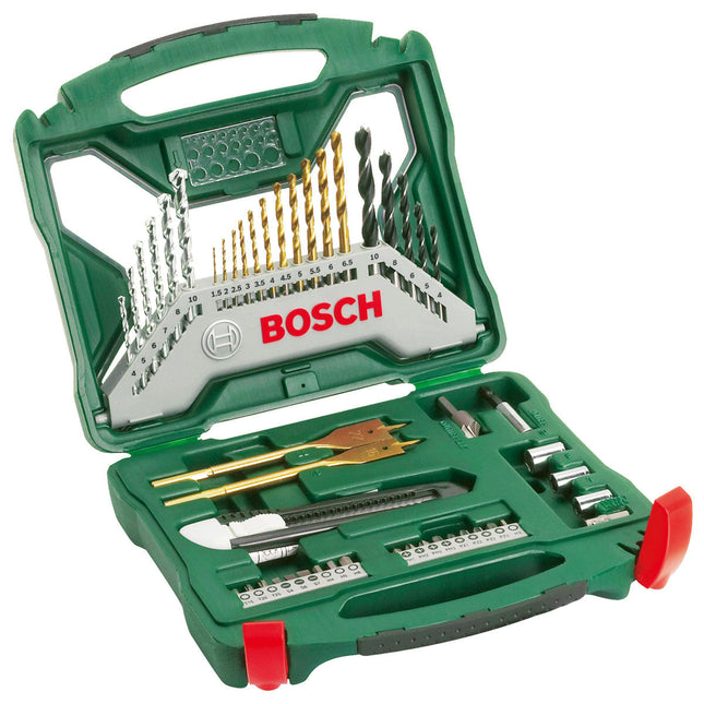BOSCH TITANIUM 50 PIECE X-LINE DRILL & SCREWDRIVER BIT SET + ACCESSORIES 2607019327 - MonkeyTools