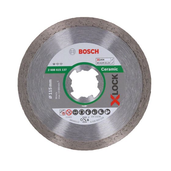 BOSCH X-LOCK STANDARD FOR CERAMIC 115MM DIAMOND CUTTING DISC 2608615137 - MonkeyTools