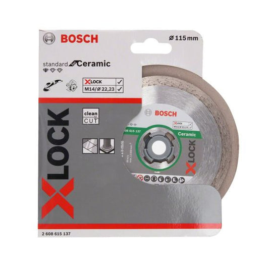 BOSCH X-LOCK STANDARD FOR CERAMIC 115MM DIAMOND CUTTING DISC 2608615137 - MonkeyTools