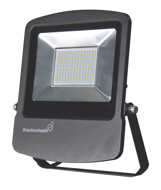 BRACKENHEATH REX OUTDOOR LED INDUSTRIAL FLOODLIGHT BLACK 100W 9000LM - MonkeyTools