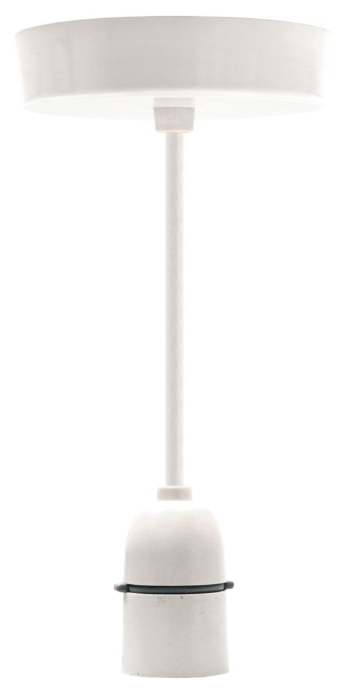 BRITISH GENERAL 6" PENDANT SET LIGHT FITTING BC WHITE 3" - MonkeyTools