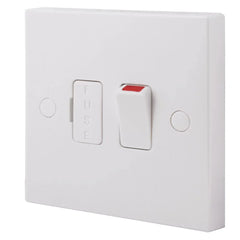 BRITISH GENERAL 900 SERIES 13A SWITCHED FUSED SPUR & FLEX OUTLET WHITE 5 PACK
