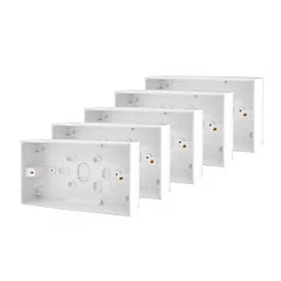 BRITISH GENERAL 900 SERIES 2-GANG SURFACE PATTRESS BACK BOX 29MM 5 PACK - MonkeyTools