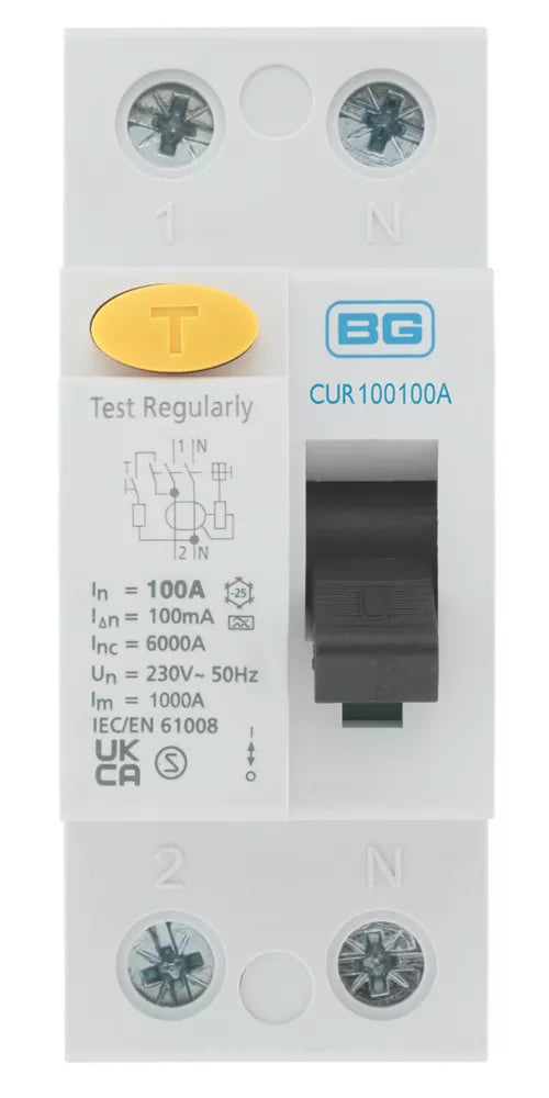 BRITISH GENERAL FORTRESS 100A 100MA DP TYPE A RCD - MonkeyTools
