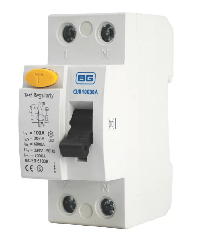 BRITISH GENERAL FORTRESS 100A 30MA DP TYPE A RCD - MonkeyTools