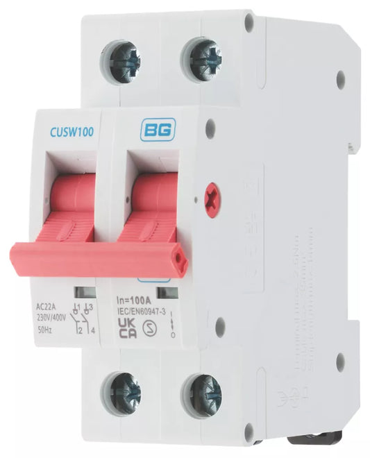 BRITISH GENERAL FORTRESS 100A DP MAIN ISOLATOR SWITCH - MonkeyTools