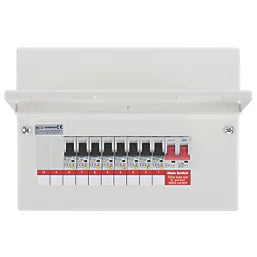 BRITISH GENERAL FORTRESS 12-MODULE 8-WAY POPULATED MAIN SWITCH CONSUMER UNIT - MonkeyTools