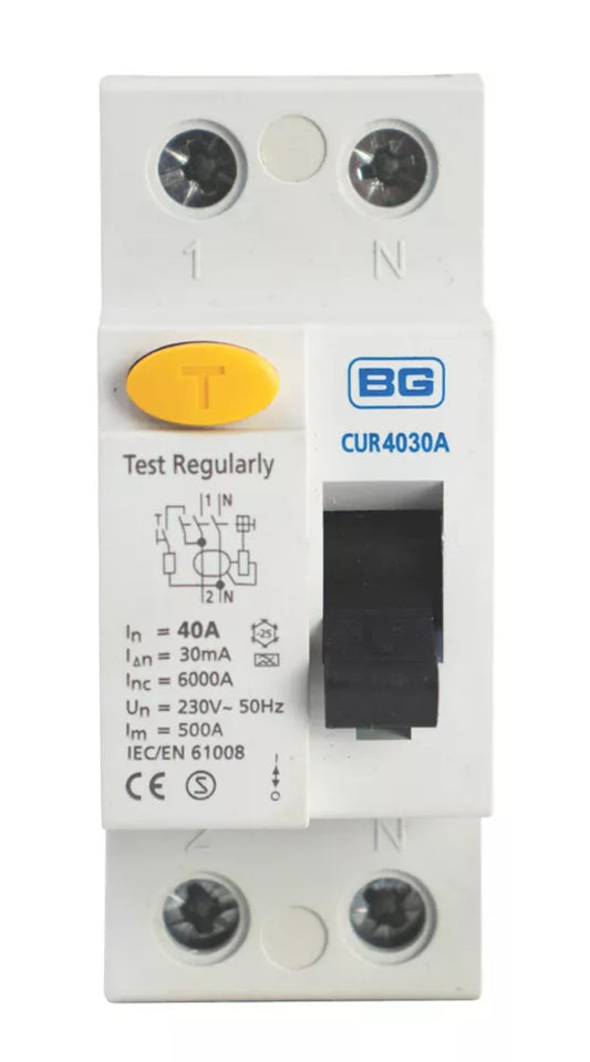 BRITISH GENERAL FORTRESS 40A 30MA DP TYPE A RCD - MonkeyTools