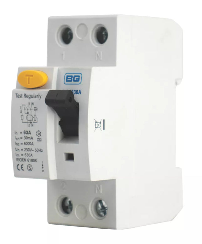 BRITISH GENERAL FORTRESS 63A 30MA DP TYPE A RCD - MonkeyTools