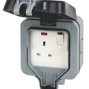 BRITISH GENERAL IP66 13A 1-GANG DP WEATHERPROOF OUTDOOR SWITCHED SOCKET - MonkeyTools