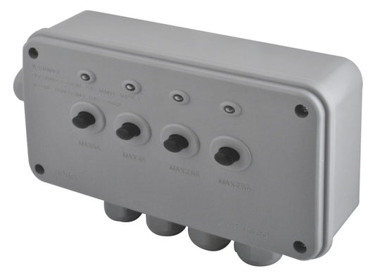 BRITISH GENERAL IP66 13A 4-GANG 4-WAY WEATHERPROOF OUTDOOR SWITCHED POWER CONTROLLER WITH LED - MonkeyTools