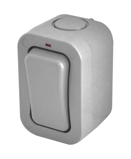 BRITISH GENERAL WP12S IP66 20A 1-GANG 2-WAY WEATHERPROOF OUTDOOR SWITCH WITH NEON - MonkeyTools