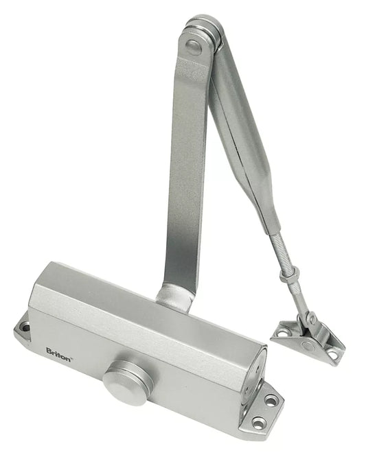 BRITON 121CE OVERHEAD DOOR CLOSER SILVER - MonkeyTools