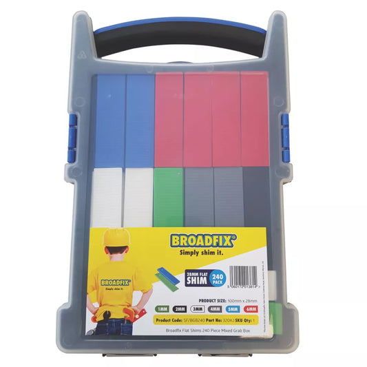 BROADFIX PLASTIC FLAT SHIMS ASSORTED 240 PCS - MonkeyTools