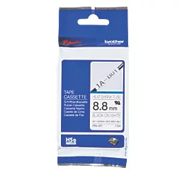 BROTHER HSE221 BLACK ON WHITE HEAT SHRINK TUBING 8.8MM X 1.5M - MonkeyTools