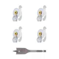 BULLFIX UNIVERSAL HEAVY DUTY MIRROR/PICTURE HANGING KIT X 44MM WHITE 4 PACK