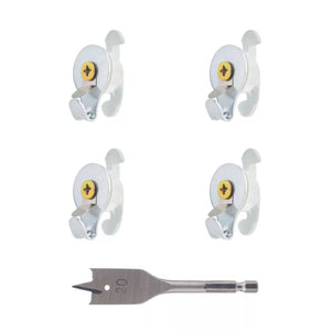BULLFIX UNIVERSAL HEAVY DUTY MIRROR/PICTURE HANGING KIT X 44MM WHITE 4 PACK - MonkeyTools