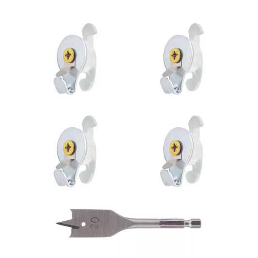 BULLFIX UNIVERSAL HEAVY DUTY MIRROR/PICTURE HANGING KIT X 44MM WHITE 4 PACK - MonkeyTools