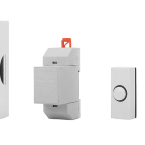 BYRON 720K WIRED WALL-MOUNTED DOORBELL KIT WITH TRANSFORMER WHITE - MonkeyTools