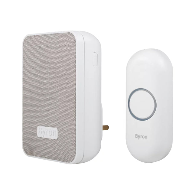 BYRON DBY-22322UK PLUG-IN WIRELESS DOORBELL WHITE / GREY - MonkeyTools