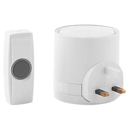 BYRON PLUG-IN WIRELESS DOOR CHIME KIT WHITE - MonkeyTools