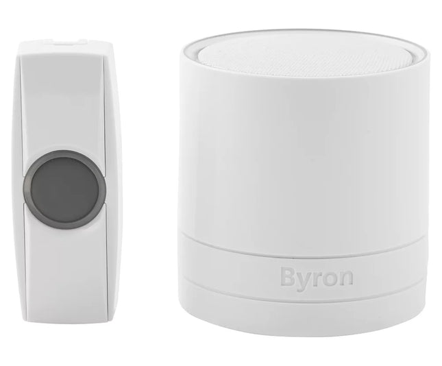 BYRON PLUG-IN WIRELESS DOOR CHIME KIT WHITE - MonkeyTools
