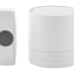 BYRON PLUG-IN WIRELESS DOOR CHIME KIT WHITE - MonkeyTools
