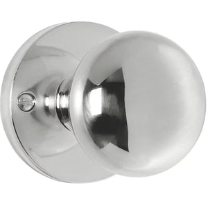CARLISLE BRASS MUSHROOM MORTICE KNOB 61MM SET POLISHED CHROME - MonkeyTools