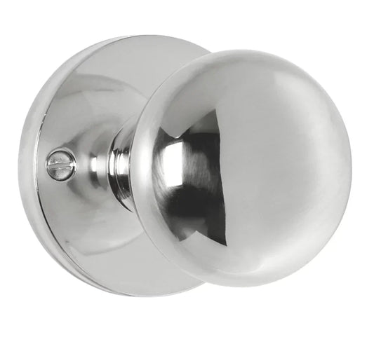 CARLISLE BRASS MUSHROOM MORTICE KNOB 61MM SET POLISHED CHROME - MonkeyTools