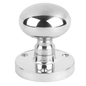 CARLISLE BRASS MUSHROOM MORTICE KNOB 61MM SET POLISHED CHROME - MonkeyTools