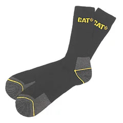 CAT WORK BOOT SOCKS BLACK SIZE 11-14 3 PAIRS