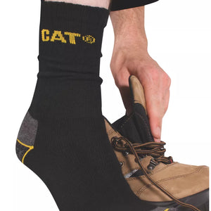 CAT WORK BOOT SOCKS BLACK SIZE 6-11 3 PAIRS - MonkeyTools