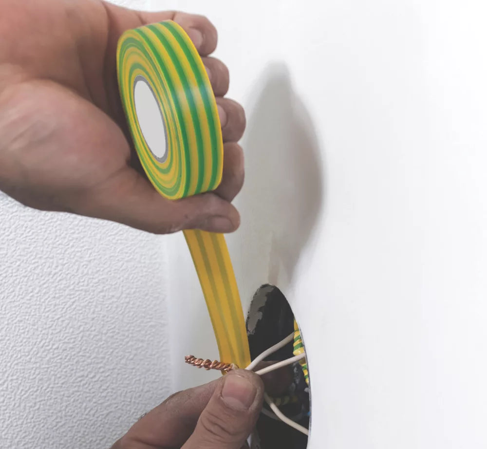 CED INSULATION TAPE GREEN/YELLOW 33M X 19MM - MonkeyTools