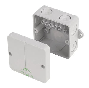 CED IP65 24A 5-TERMINAL WEATHERPROOF OUTDOOR ADAPTABLE BOX 80MM X 52MM X 80MM - MonkeyTools