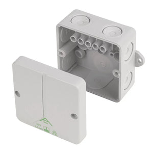 CED IP65 24A 5-TERMINAL WEATHERPROOF OUTDOOR ADAPTABLE BOX 80MM X 52MM X 80MM - MonkeyTools