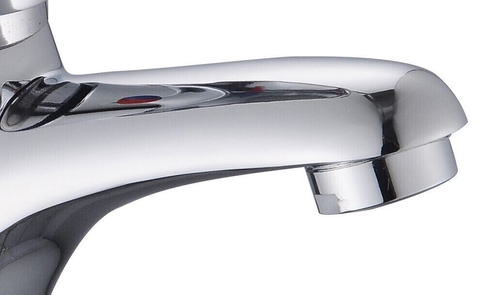 Cloakroom Basin Mixer Tap Chrome Basin Sink Mono Bathroom + Fixings + Waste - MonkeyTools