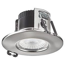 COLLINGWOOD DT4 FIXED FIRE RATED LED DOWNLIGHT BRUSHED STEEL 4.6W 460LM - MonkeyTools