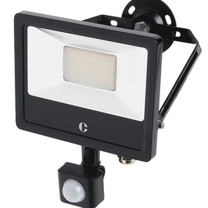 COLLINGWOOD OUTDOOR LED FLOODLIGHT WITH PIR SENSOR BLACK 20W UP TO 2400LM - MonkeyTools