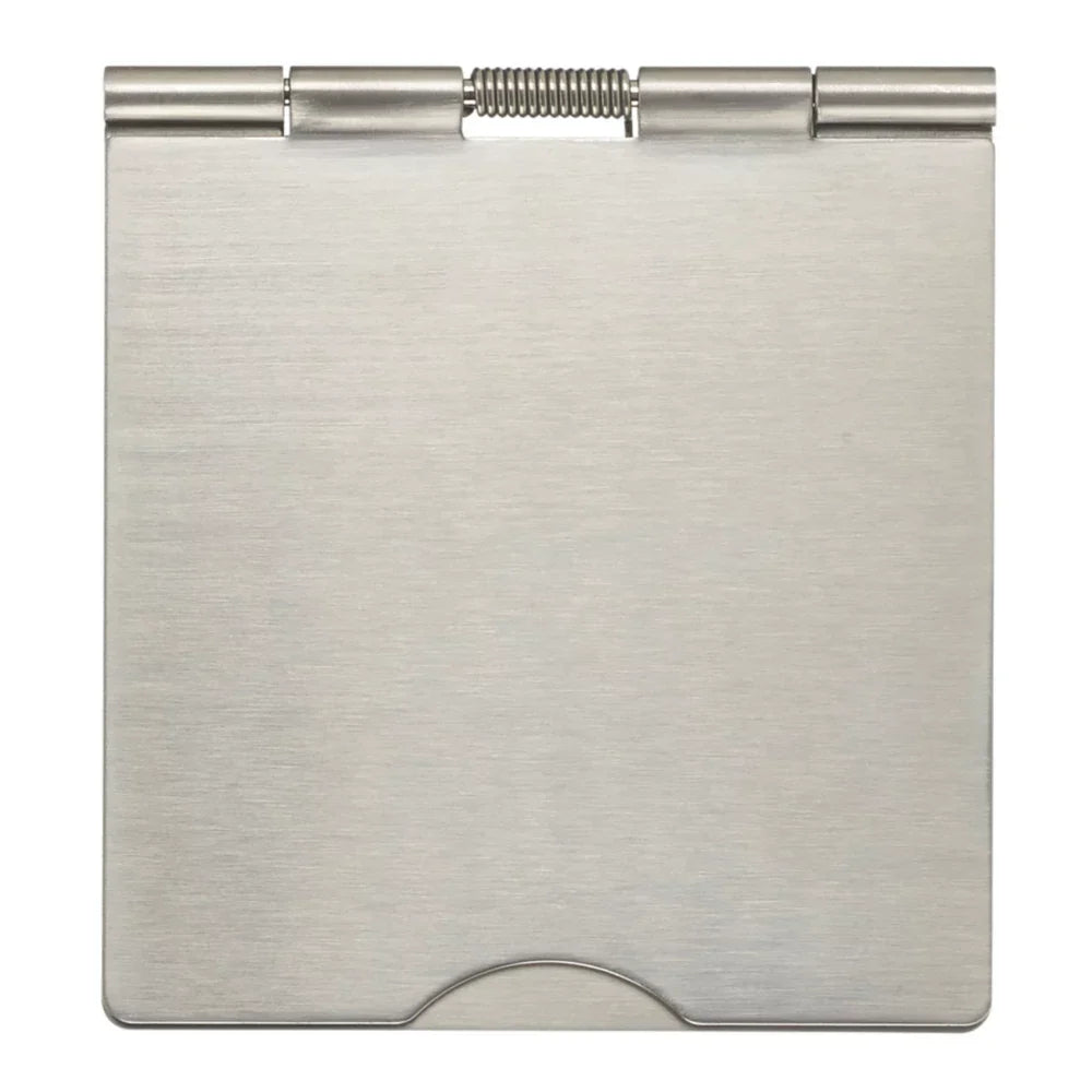 CONTACTUM 3344BSB 13A 1-GANG UNSWITCHED FLOOR SOCKET BRUSHED STEEL WITH BLACK INSERTS - MonkeyTools