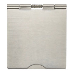 CONTACTUM 3344BSB 13A 1-GANG UNSWITCHED FLOOR SOCKET BRUSHED STEEL WITH BLACK INSERTS