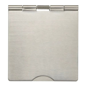 CONTACTUM 3344BSB 13A 1-GANG UNSWITCHED FLOOR SOCKET BRUSHED STEEL WITH BLACK INSERTS - MonkeyTools