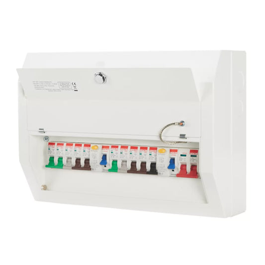 CONTACTUM DEFENDER 1.0 16-MODULE 10-WAY POPULATED HIGH INTEGRITY DUAL RCD CONSUMER UNIT - MonkeyTools