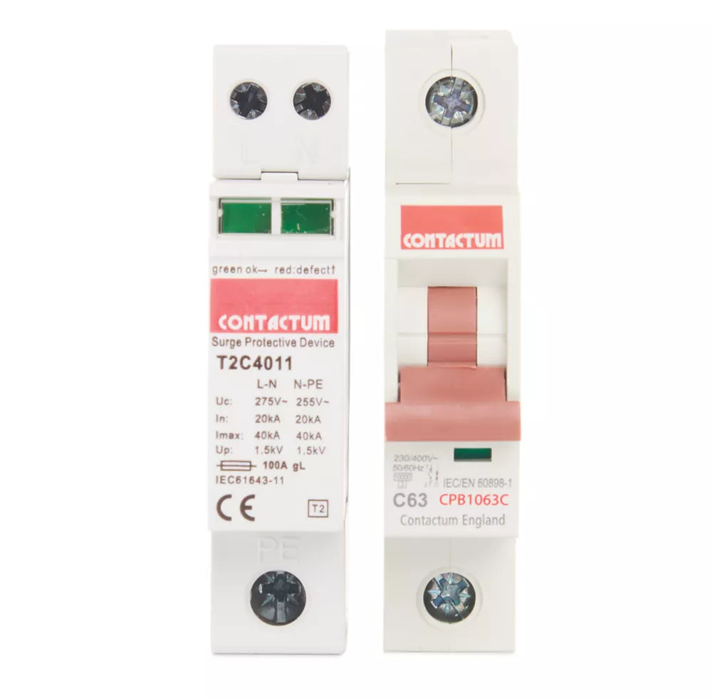 CONTACTUM DEFENDER SP & N TYPE 2 SURGE PROTECTION DEVICE 40KA - MonkeyTools