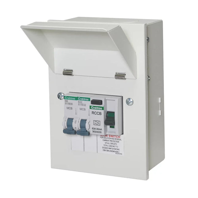 CRABTREE STARBREAKER 4-MODULE 2-WAY POPULATED GARAGE CONSUMER UNIT - MonkeyTools