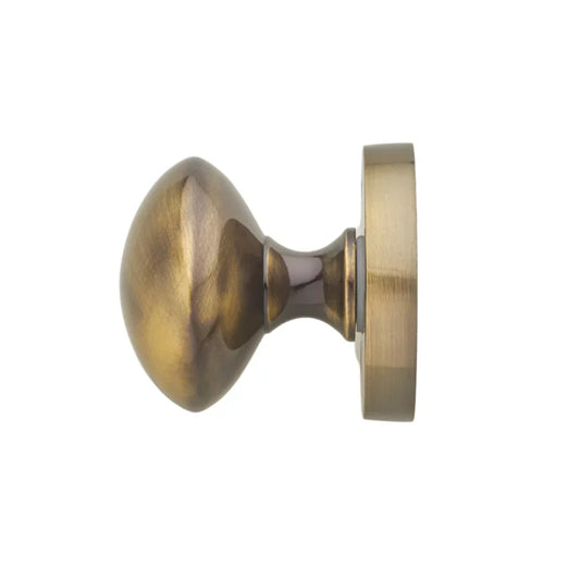 DESIGNER LEVERS ORION MORTICE DOOR KNOB PAIR ANTIQUE BRASS 58MM - MonkeyTools