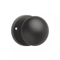 DESIGNER LEVERS ORION MORTICE DOOR KNOB PAIR MATT BLACK 58MM