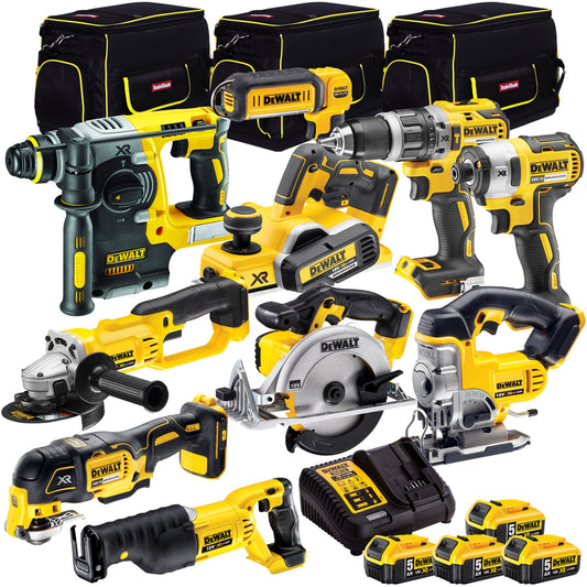 DeWalt DCKT4T10AP4 18v XR Li-ion 10pc Kit 4 x 5.0Ah Batteries & Bag - MonkeyTools