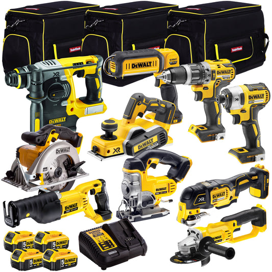 Dewalt DCKT4T10P4B 18V Li-Ion 10 Piece with 4 x 5.0Ah Batteries & Charger in Bag - MonkeyTools